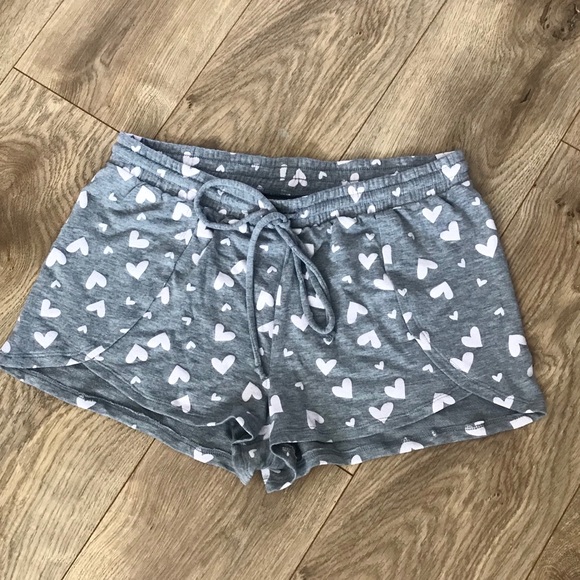 Love and Cherish Pants - Women’s Soft Heather Hearts Lounge Shorts NWOT